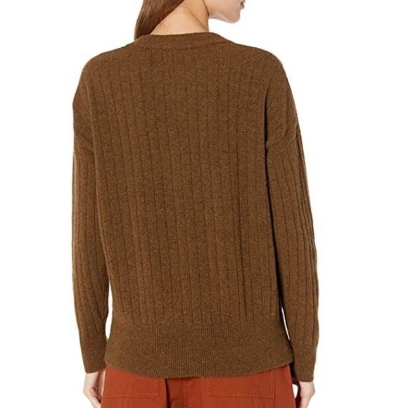 Madewell Bowden Henley Sweater in Coziest Yarn Size XS Brown Warm & Fuzzy - Picture 7 of 9